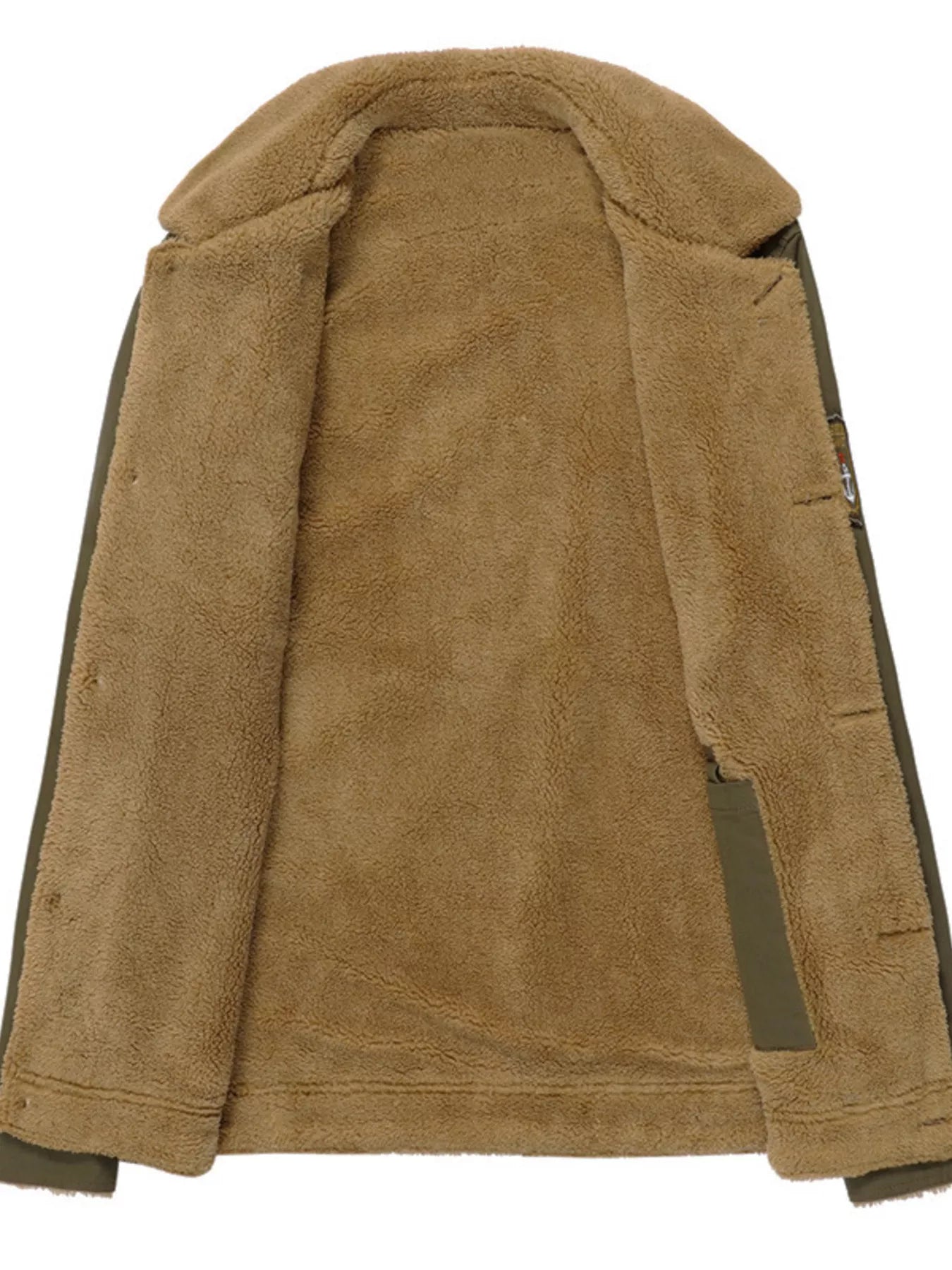 Herren Plus Size Knopf-Down Fleece-Jacke