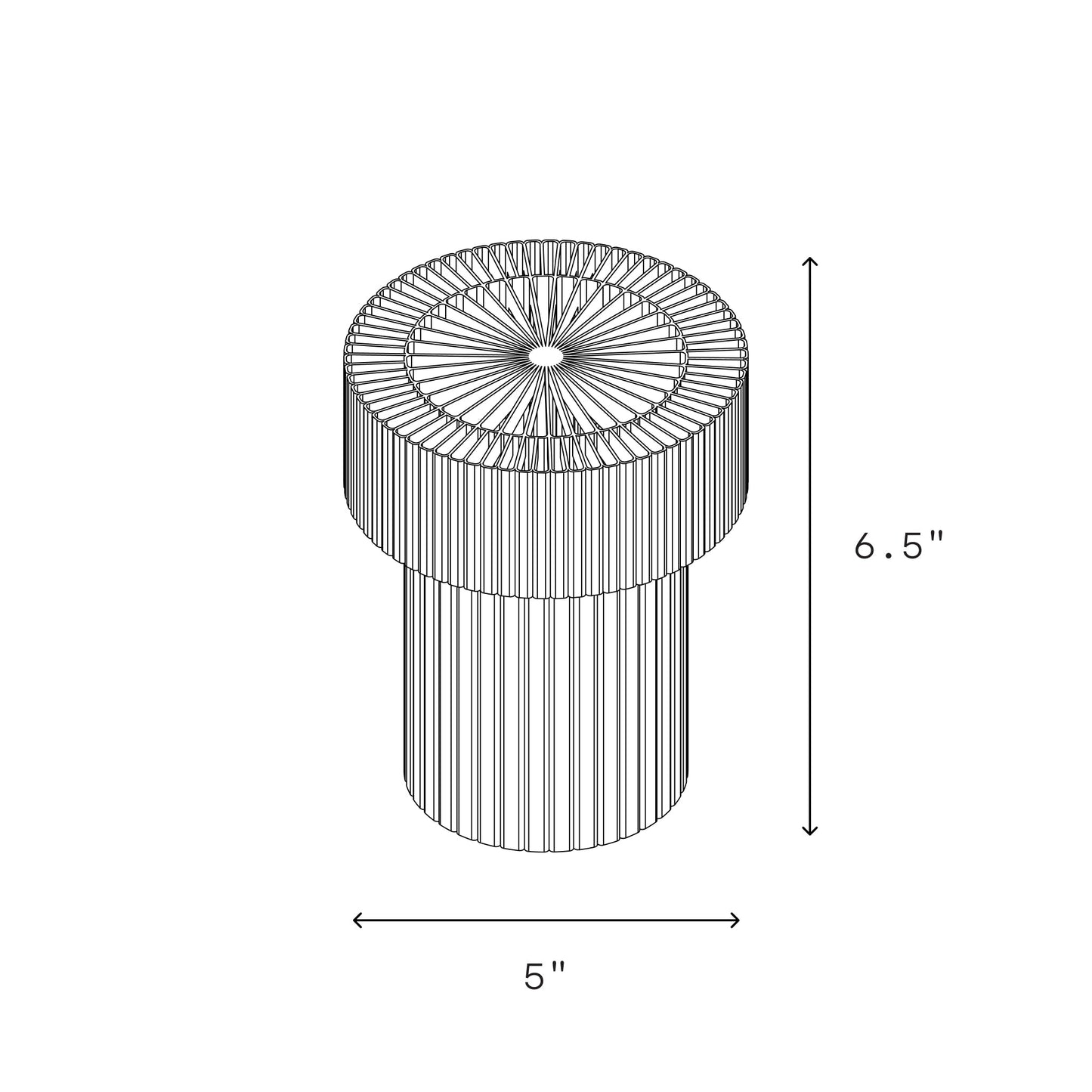 Lampe de table mini tambour sans fil - Batterie rechargeable USB-C, trois niveaux de luminosité, lampe de chevet portable | Produit de confort et de bien-être haut de gamme pour la maison (Royaume-Uni)