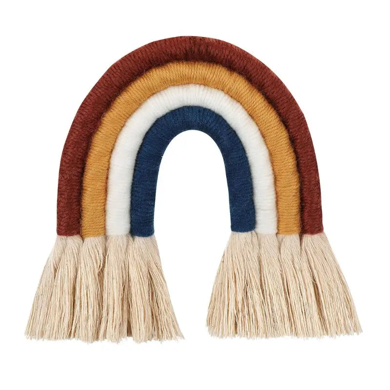Makramee Regenbogen Wandbehang – Boho Kinderzimmer Dekor