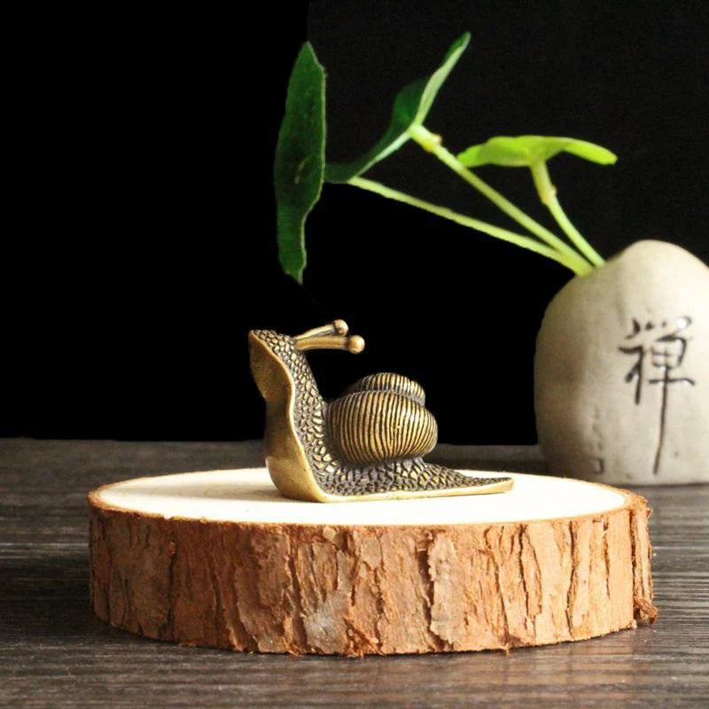 Boho Wohnkultur Mini Schnecke Metall Ornament – Bronze Dekoratives Accessoire für Wohnzimmer, Schlafzimmer & Arbeitszimmer