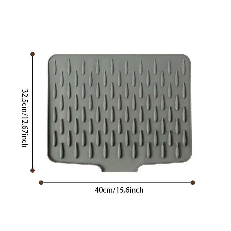 Draining Mat for Sink & Dishes Made of Silicone | Non-Slip Kitchen Mat | DripEase