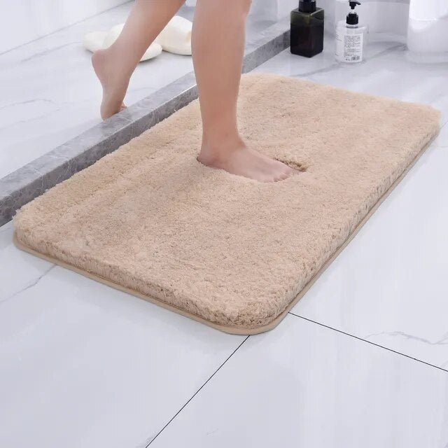 Rutschfeste Badematte | Plüsch-Duschmatte | Waschbarer Badeteppich | Weichlin