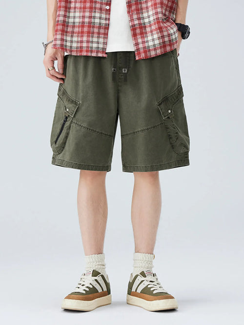 Herren Plus Size Cargo Shorts mit mehreren Taschen