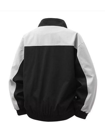 Herren Plus Size Farbblock Casual Bomberjacke