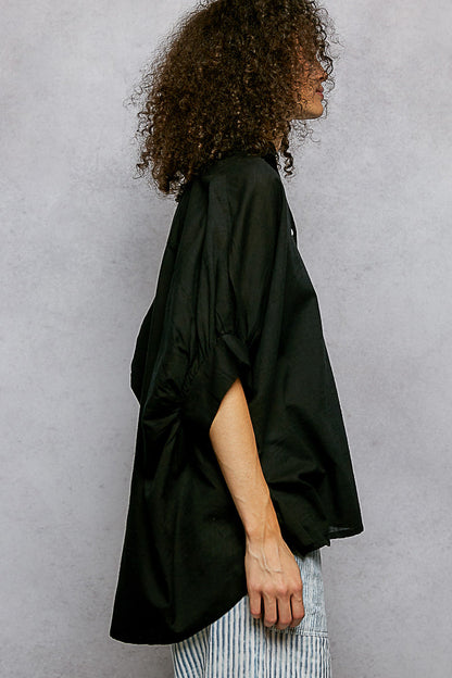 POL Button Down Hemd mit halben Dolmanärmeln für Damen