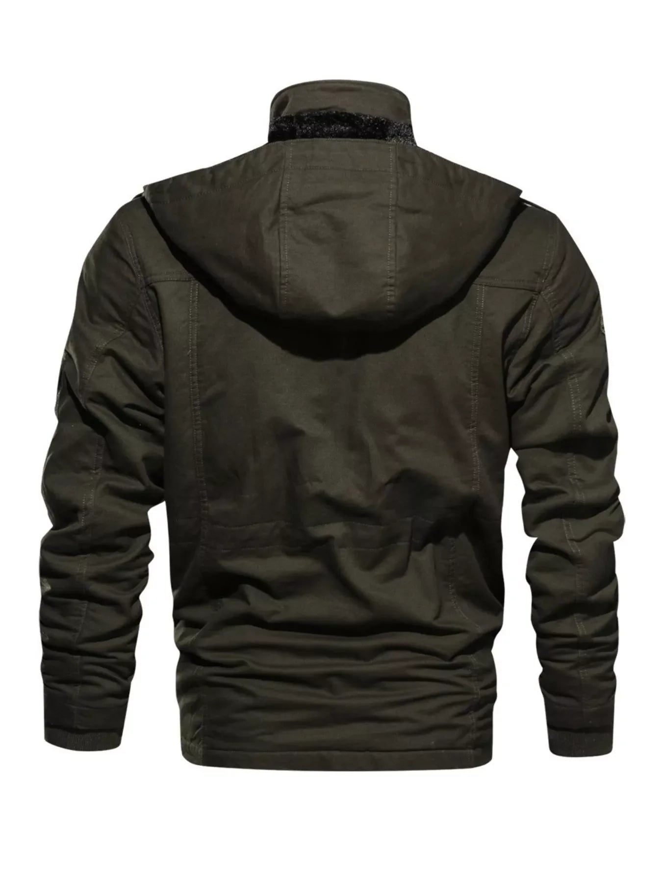 Herren Plus Size Zip-Up Warmer Wintermantel