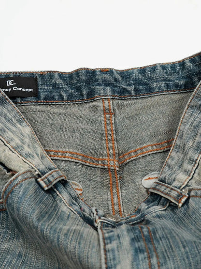 Herren Vintage Gewaschene Baggy Jeans