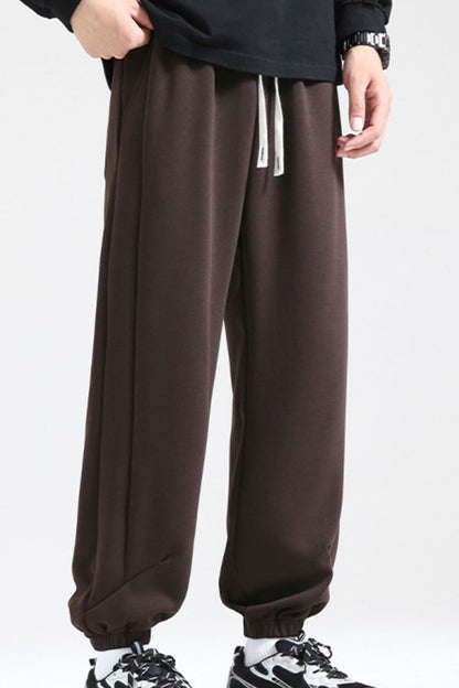 Herren Plus Size Lässige Lockere Passform Jogginghose mit Kordelzug