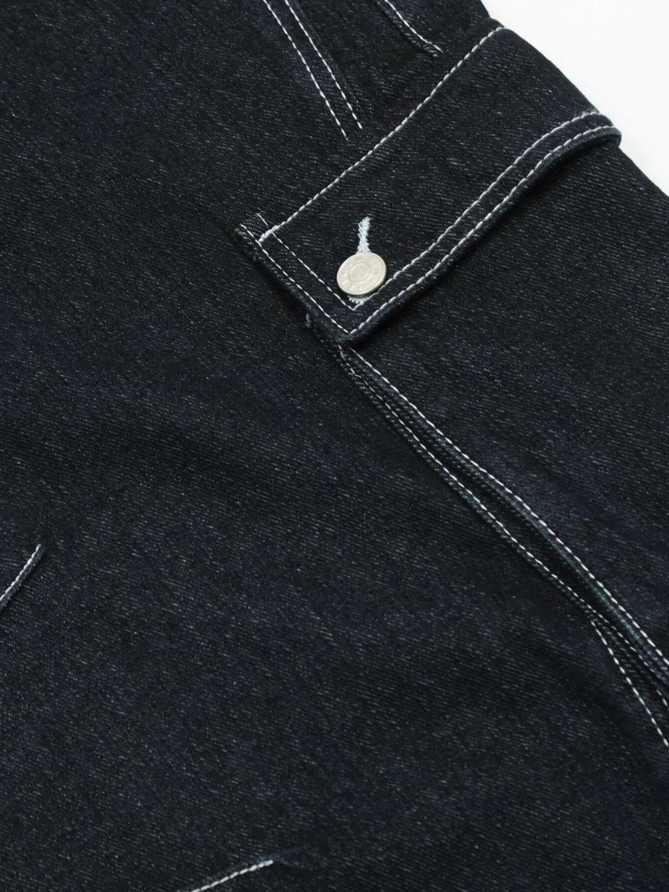 Herren Cargo Straight Jeans mit Kontrastnähten