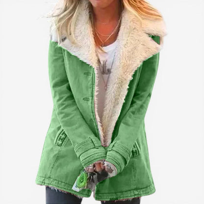 Long Sleeve Notched Collar Coat