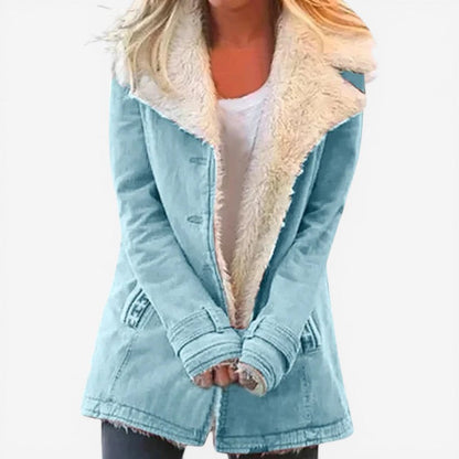 Long Sleeve Notched Collar Coat