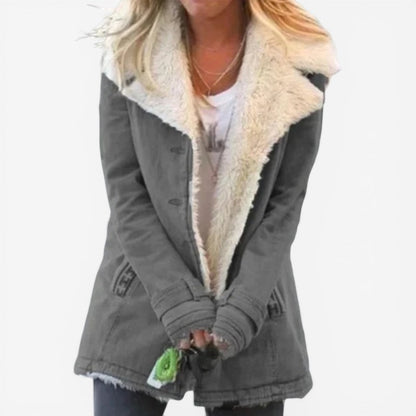 Long Sleeve Notched Collar Coat