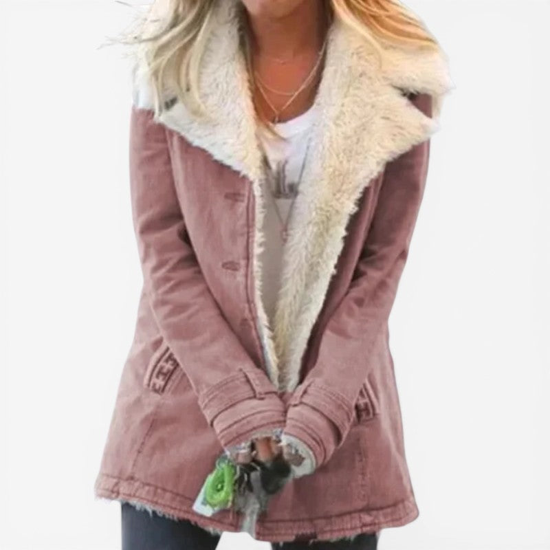 Long Sleeve Notched Collar Coat