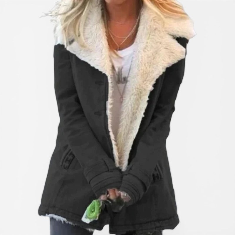 Long Sleeve Notched Collar Coat
