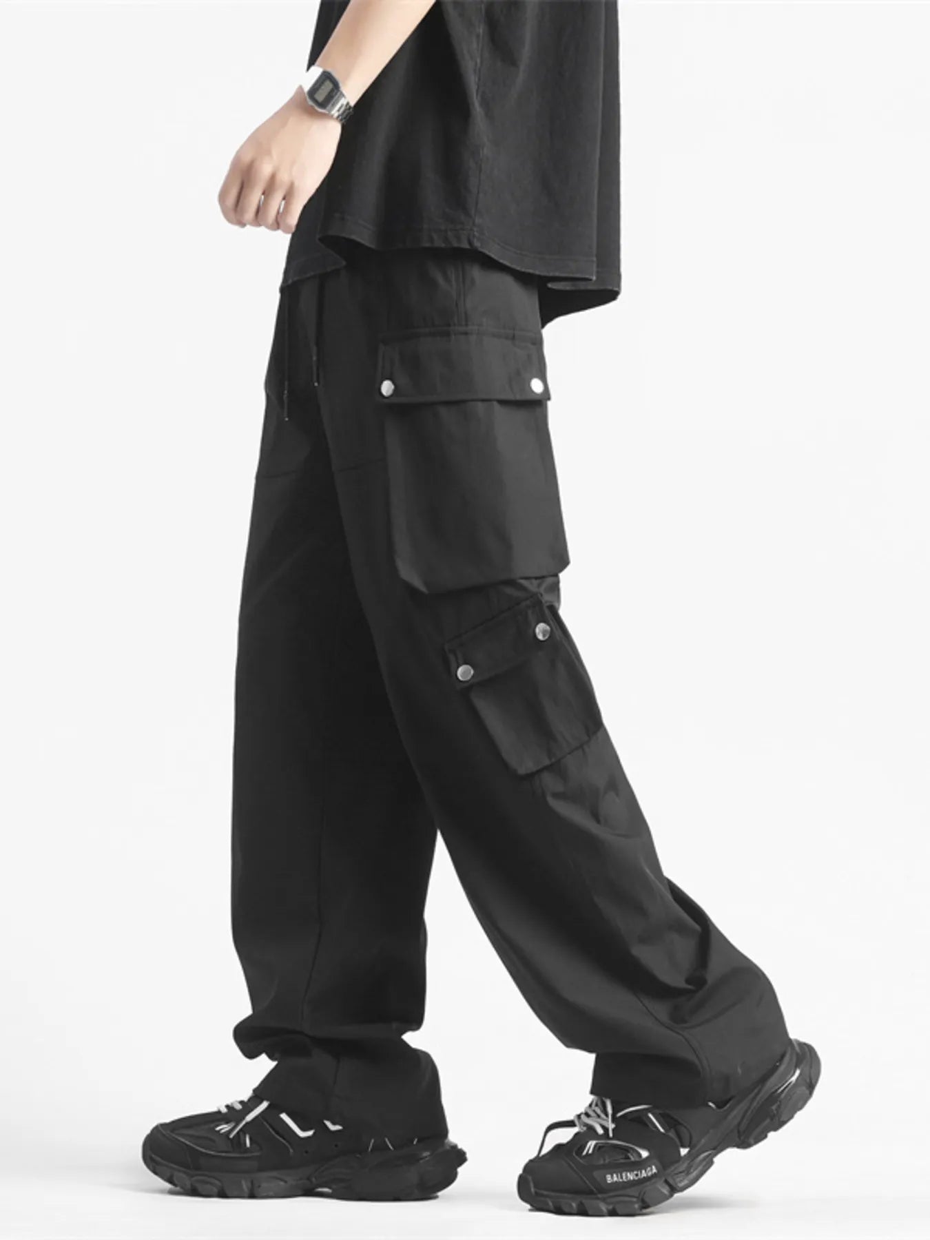 Herren Plus Size Weite Cargo-Hosen