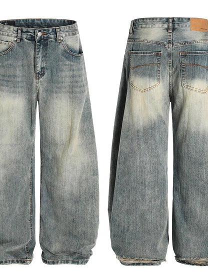 Herren Vintage Gewaschene Baggy Jeans
