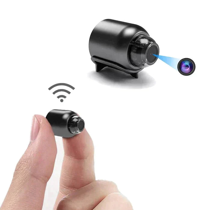 Mini WLAN-Überwachungskamera | Kabellos mit Nachtsicht & Bewegungserkennung | Schwarz