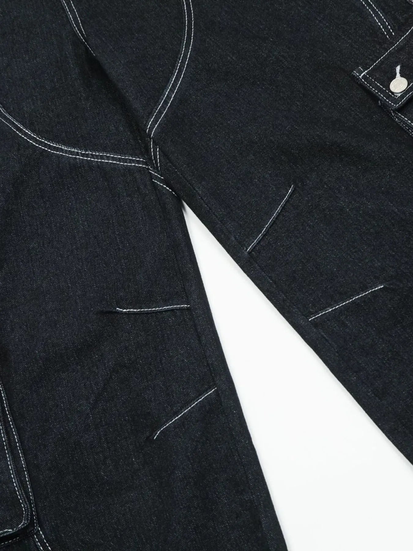 Herren Cargo Straight Jeans mit Kontrastnähten