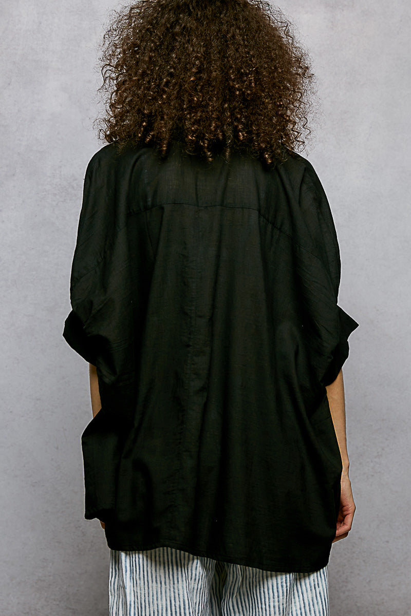POL Button Down Hemd mit halben Dolmanärmeln für Damen