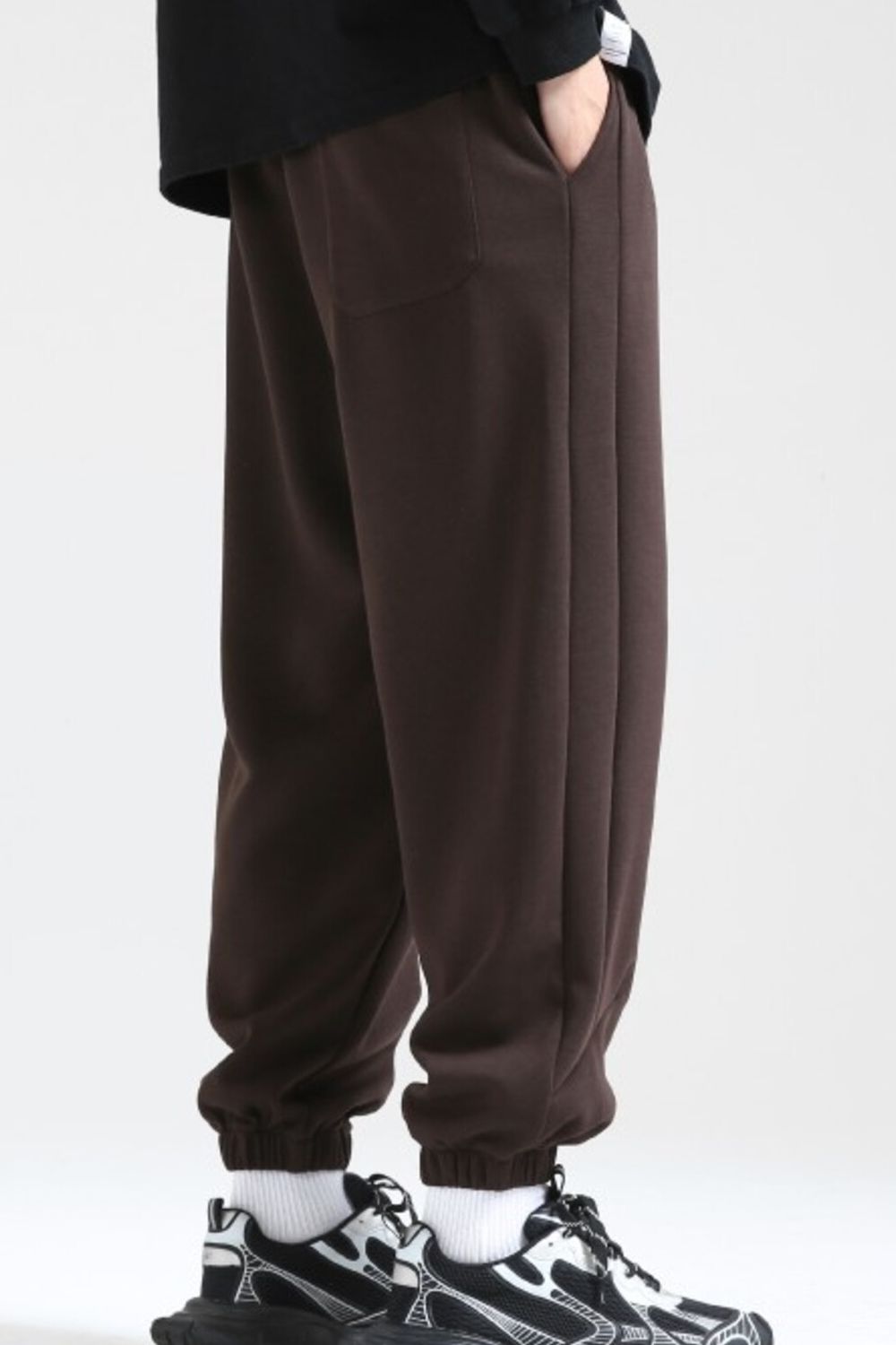 Herren Plus Size Lässige Lockere Passform Jogginghose mit Kordelzug