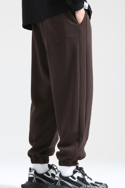 Herren Plus Size Lässige Lockere Passform Jogginghose mit Kordelzug