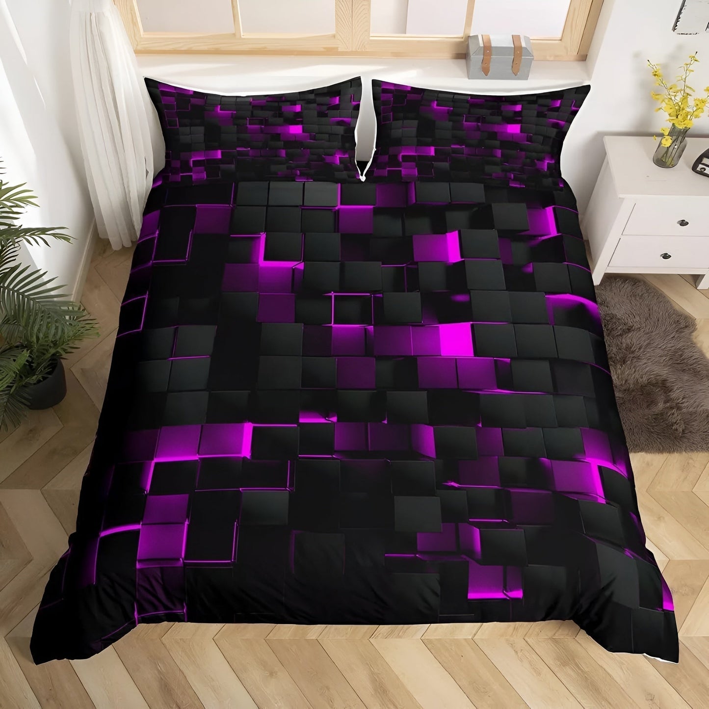 3D Bettwäsche mit Kissenbezug | Bettlaken für Gamer | Bettdeckenbezug | Neonara