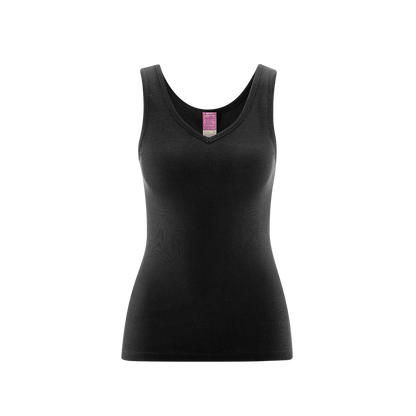 Organic Cotton V-neck Vest: Womens
