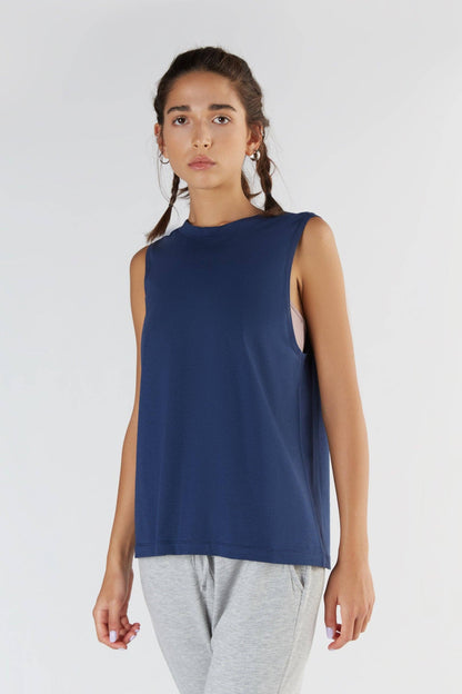 Tencel High-Neck Active Vest Top: Womens