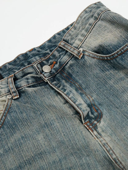 Herren Vintage Gewaschene Baggy Jeans