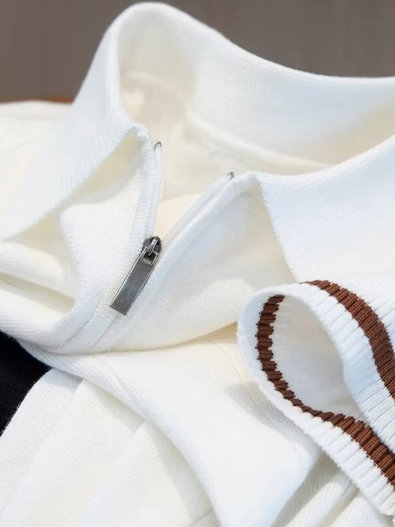 Herren Plus Size Kurzarm Polo mit Viertelreißverschluss
