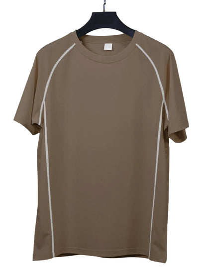 Herren Vollgröße Rundhals T-Shirt und Shorts Set Übergröße