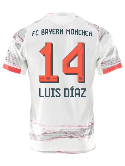 Bayern München 2025/26 LUIS DIAZ 14 Auswärts-Trikot