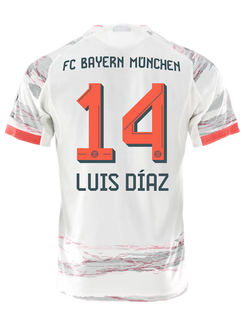 Bayern München 2025/26 LUIS DIAZ 14 Auswärts-Trikot