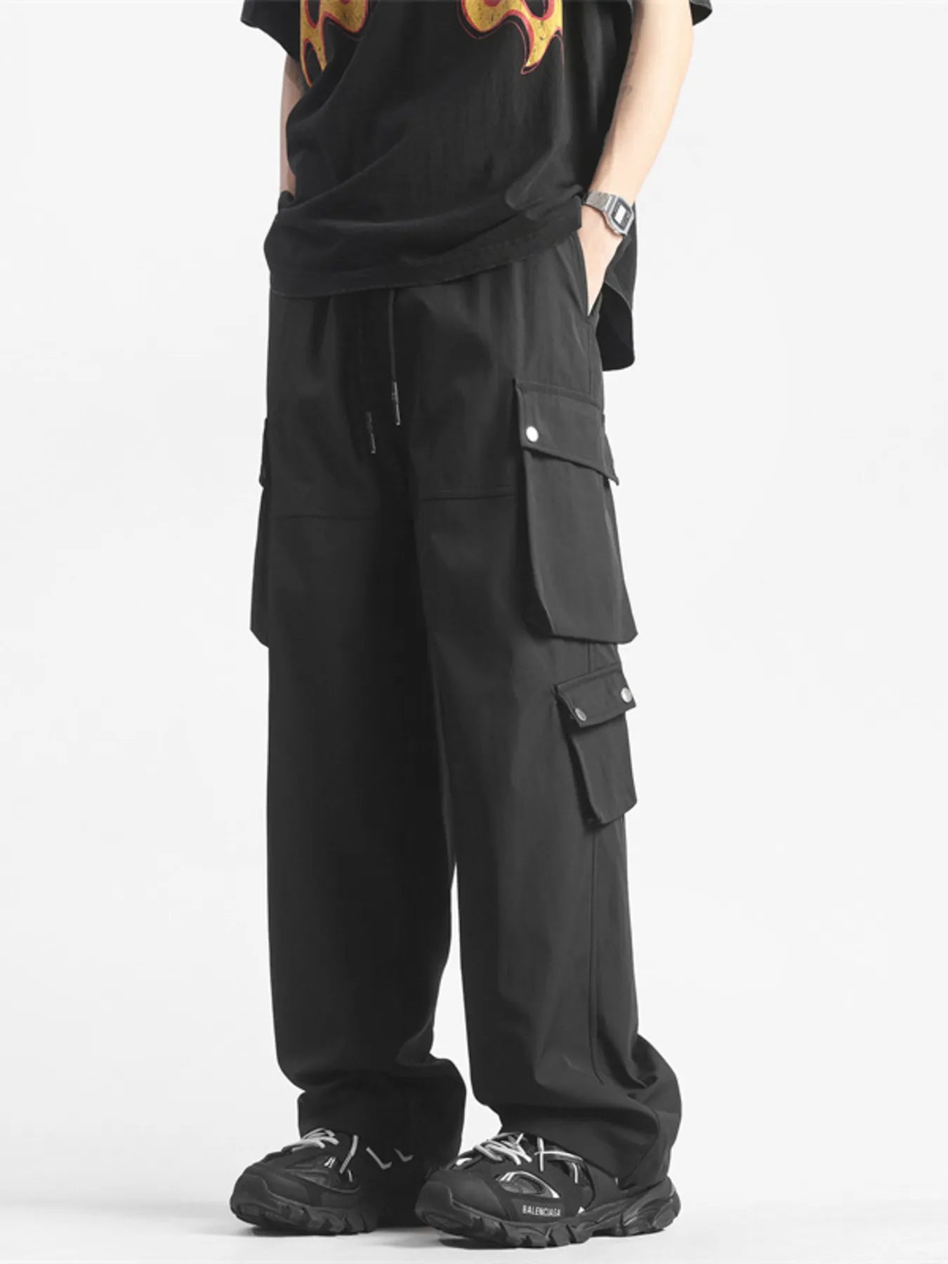 Herren Plus Size Weite Cargo-Hosen