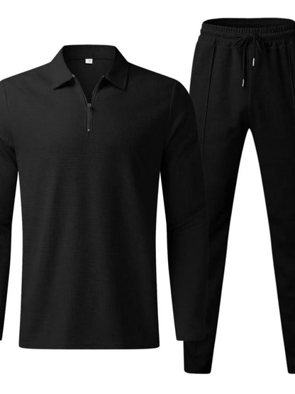 Herren Komplettgröße Langarmoberteil und Hose Set Übergröße
