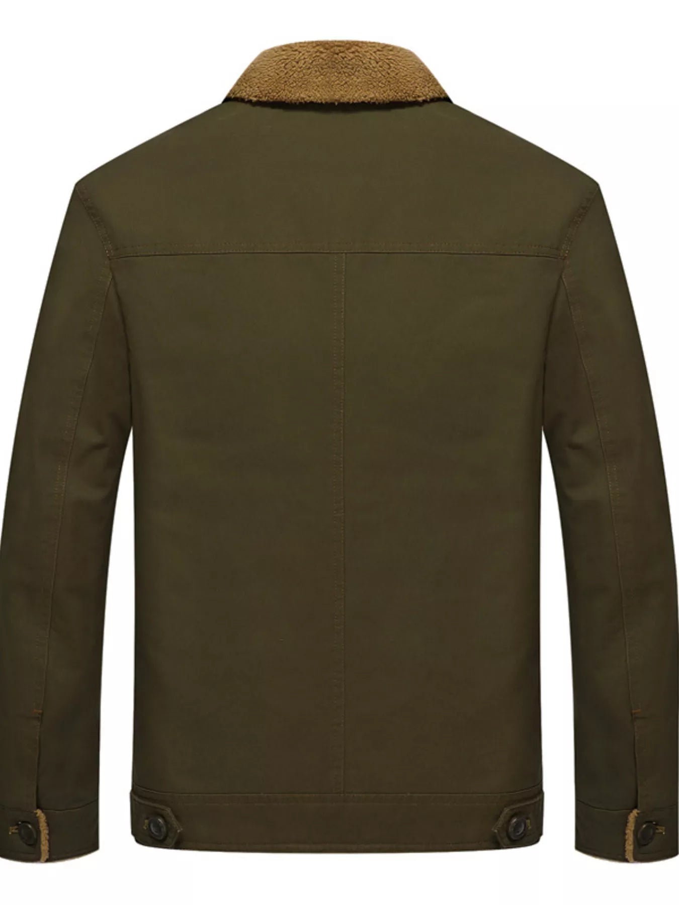 Herren Plus Size Knopf-Down Fleece-Jacke