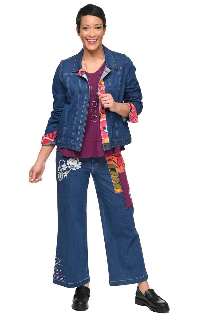 Tulip Clothing Wylie Damen Denim-Hose mit Galapagos
