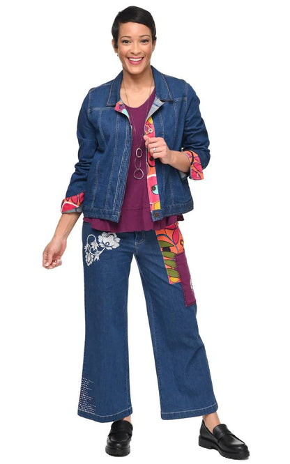 Tulip Clothing Wylie Damen Denim-Hose mit Galapagos