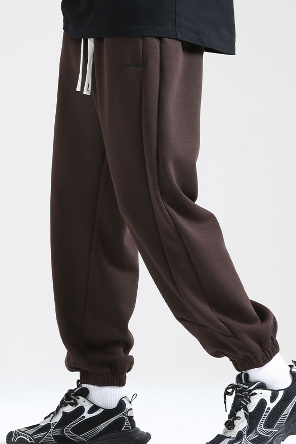 Herren Plus Size Lässige Lockere Passform Jogginghose mit Kordelzug