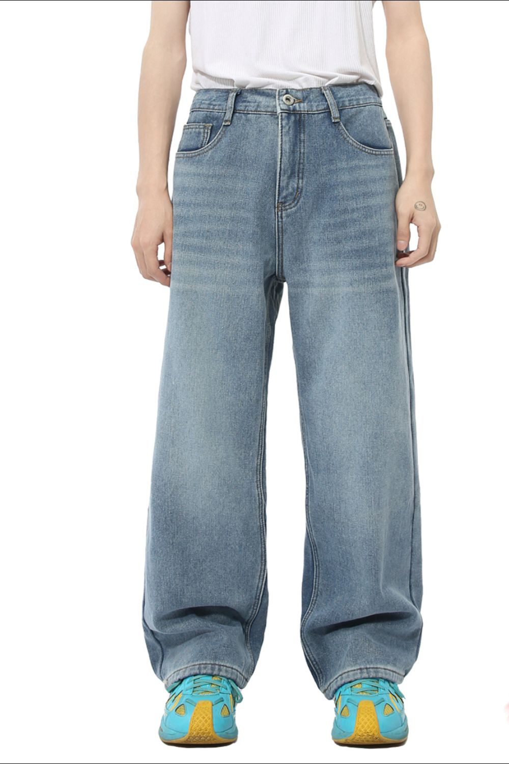 Herren Baggy Jeans mit Taschen