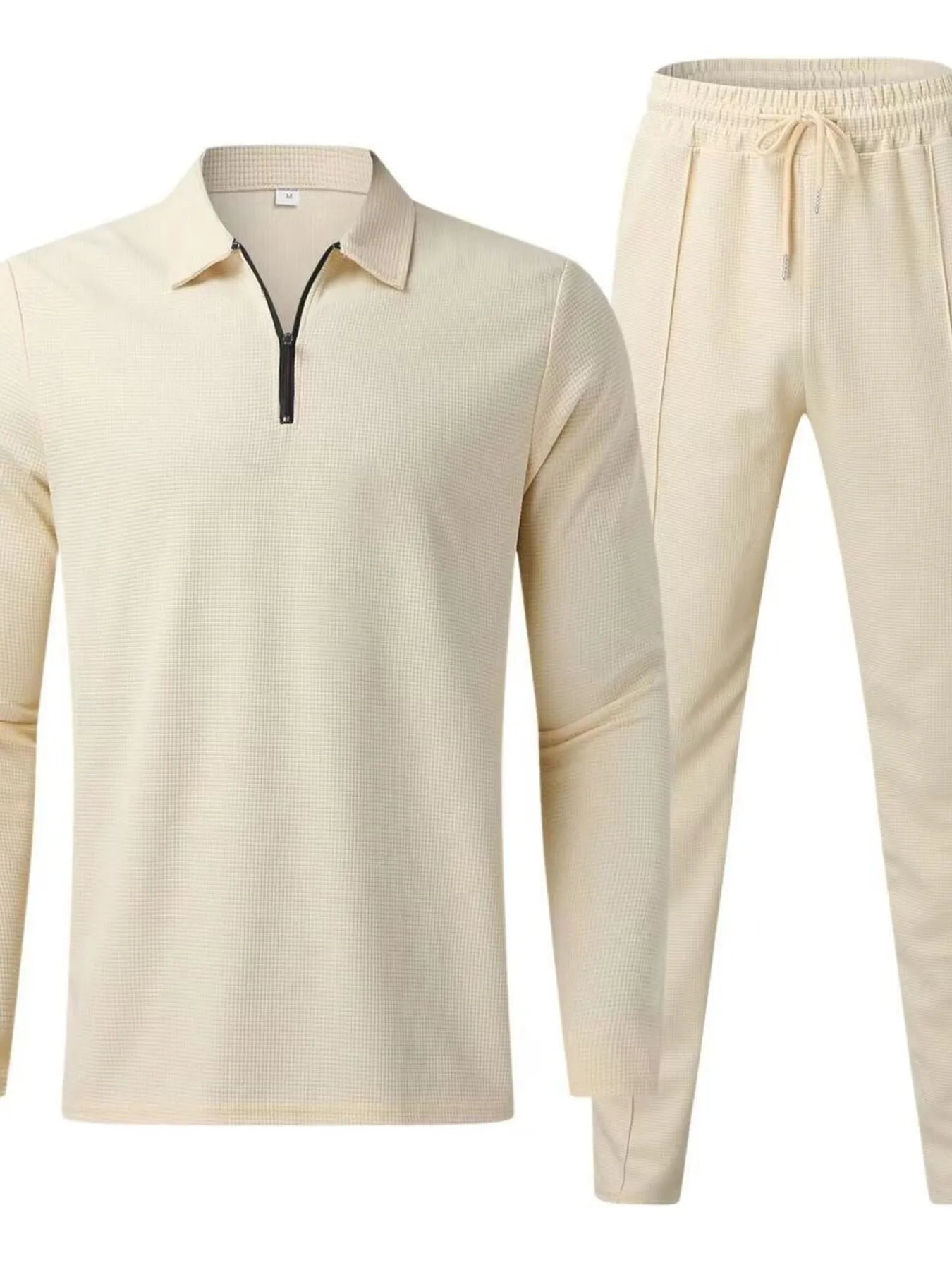 Herren Komplettgröße Langarmoberteil und Hose Set Übergröße