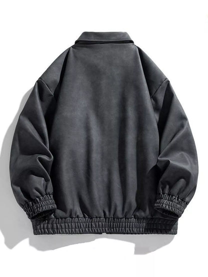 Herren Plus Size Fleecegefütterte Zip-Jacke