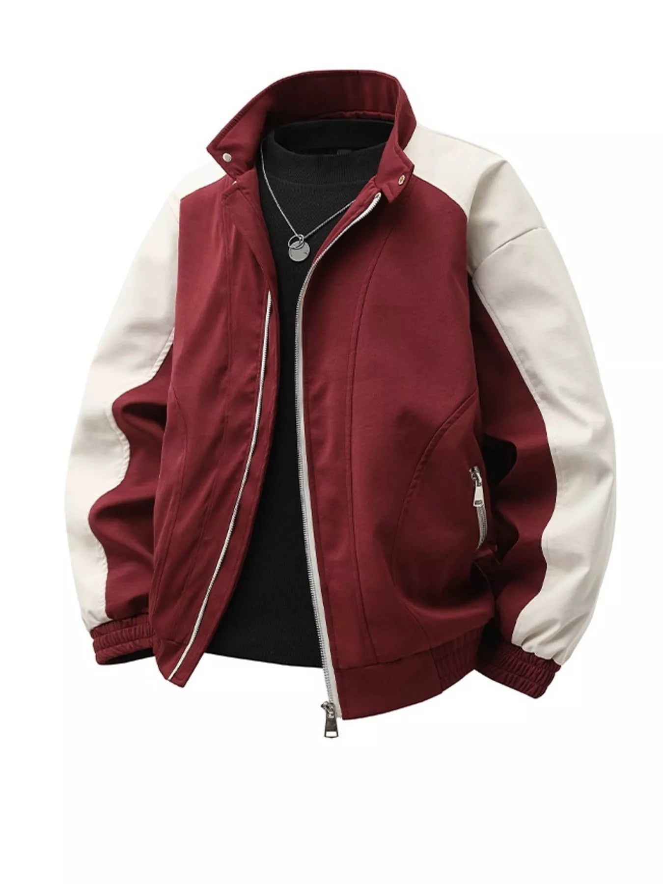 Herren Plus Size Farbblock Casual Bomberjacke