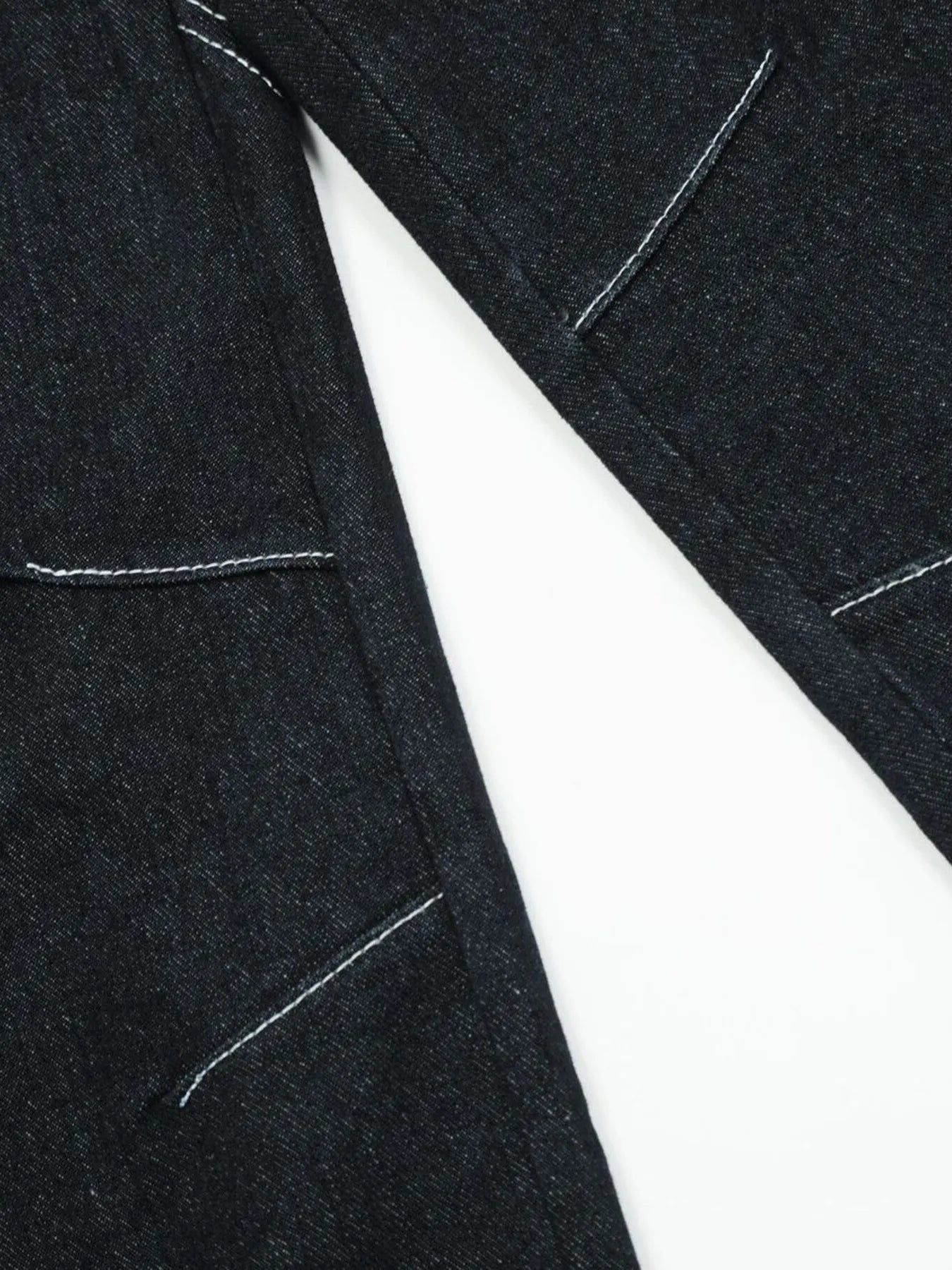 Herren Cargo Straight Jeans mit Kontrastnähten