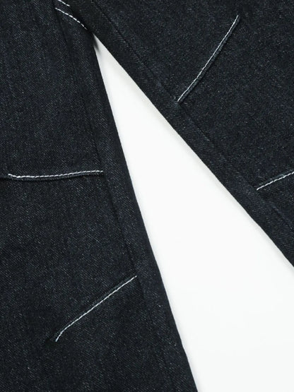 Herren Cargo Straight Jeans mit Kontrastnähten
