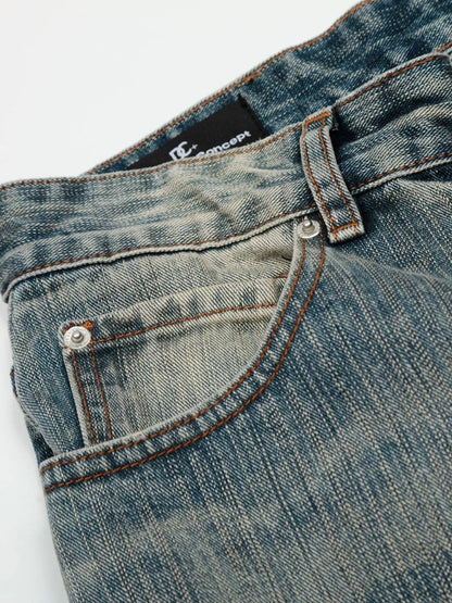 Herren Vintage Gewaschene Baggy Jeans