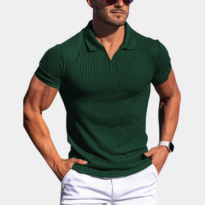 Drake - Men's Short-Sleeved Ribbed Polo Shirt