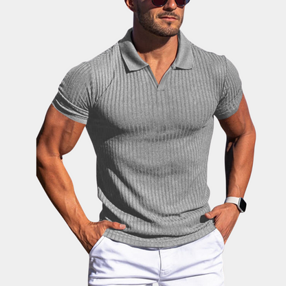 Drake - Men's Short-Sleeved Ribbed Polo Shirt