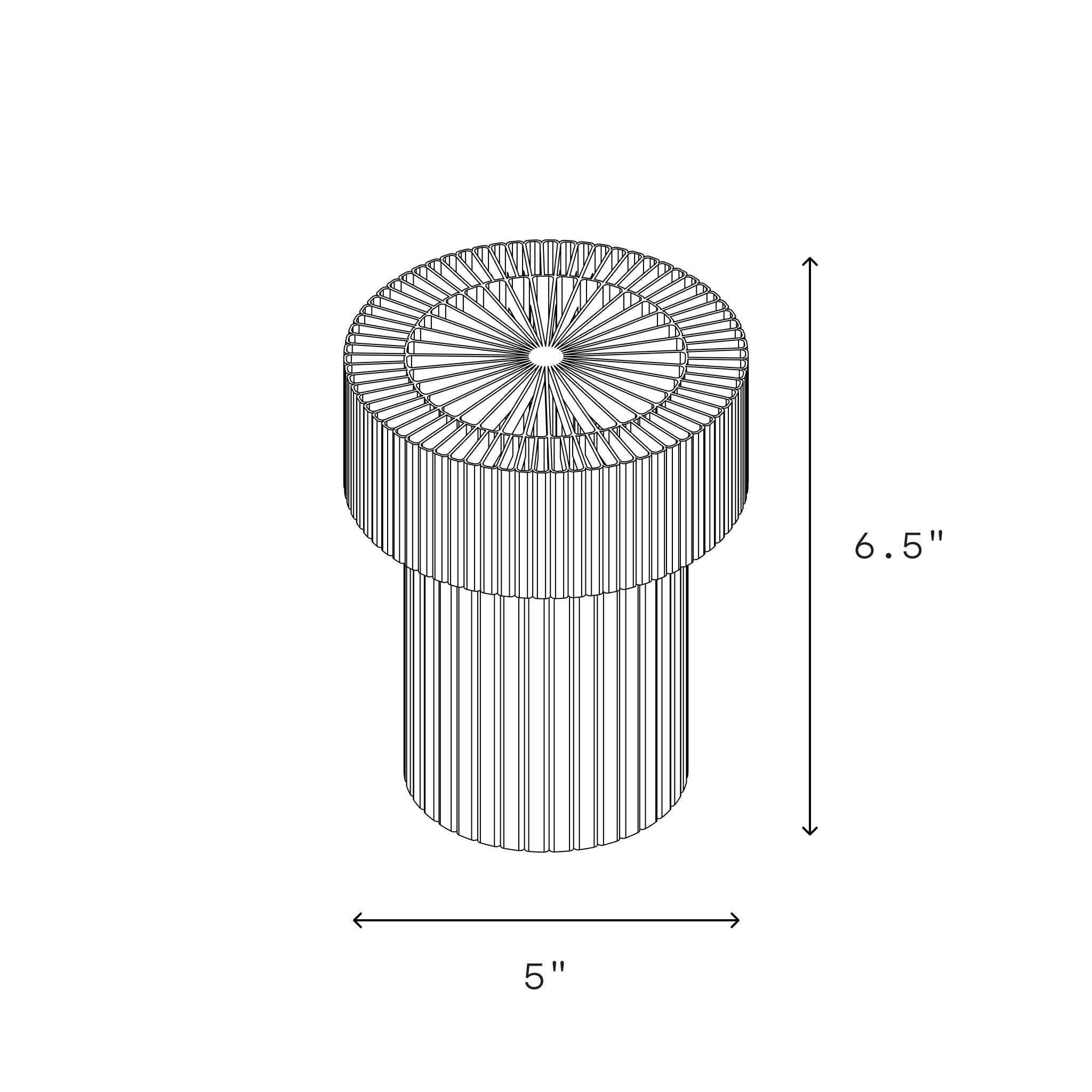 Cordless Mini Drum Table Lamp - USB-C Rechargeable Battery, Three Dimmable Brightness Settings, Portable Bedside Lamp | Premium Comfort Home & Wellness Product UK