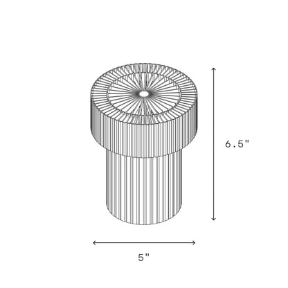 Lampe de table mini tambour sans fil - Batterie rechargeable USB-C, trois niveaux de luminosité, lampe de chevet portable | Produit de confort et de bien-être haut de gamme pour la maison (Royaume-Uni)